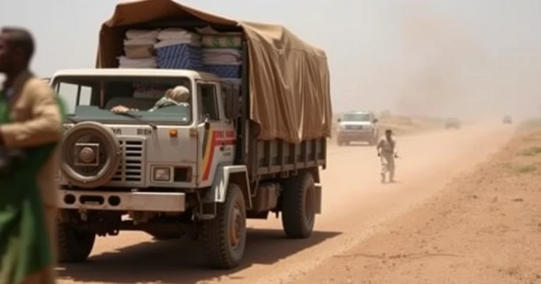 Five killed in attack on UN food convoy heading to Sudan hunger hot spot, UN says