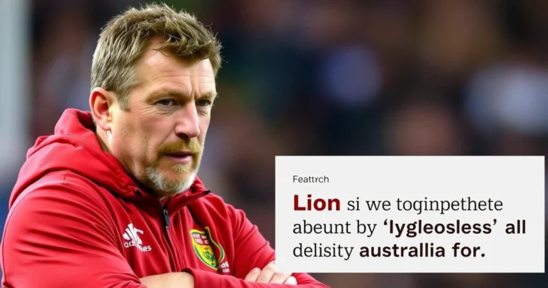 Lions Coach Farrell Optimistic About Team’s Injury Recovery Ahead of Australia Tour