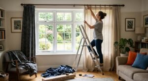 Transformando a sala trocando cortinas e trazendo mais claridade pro ambiente