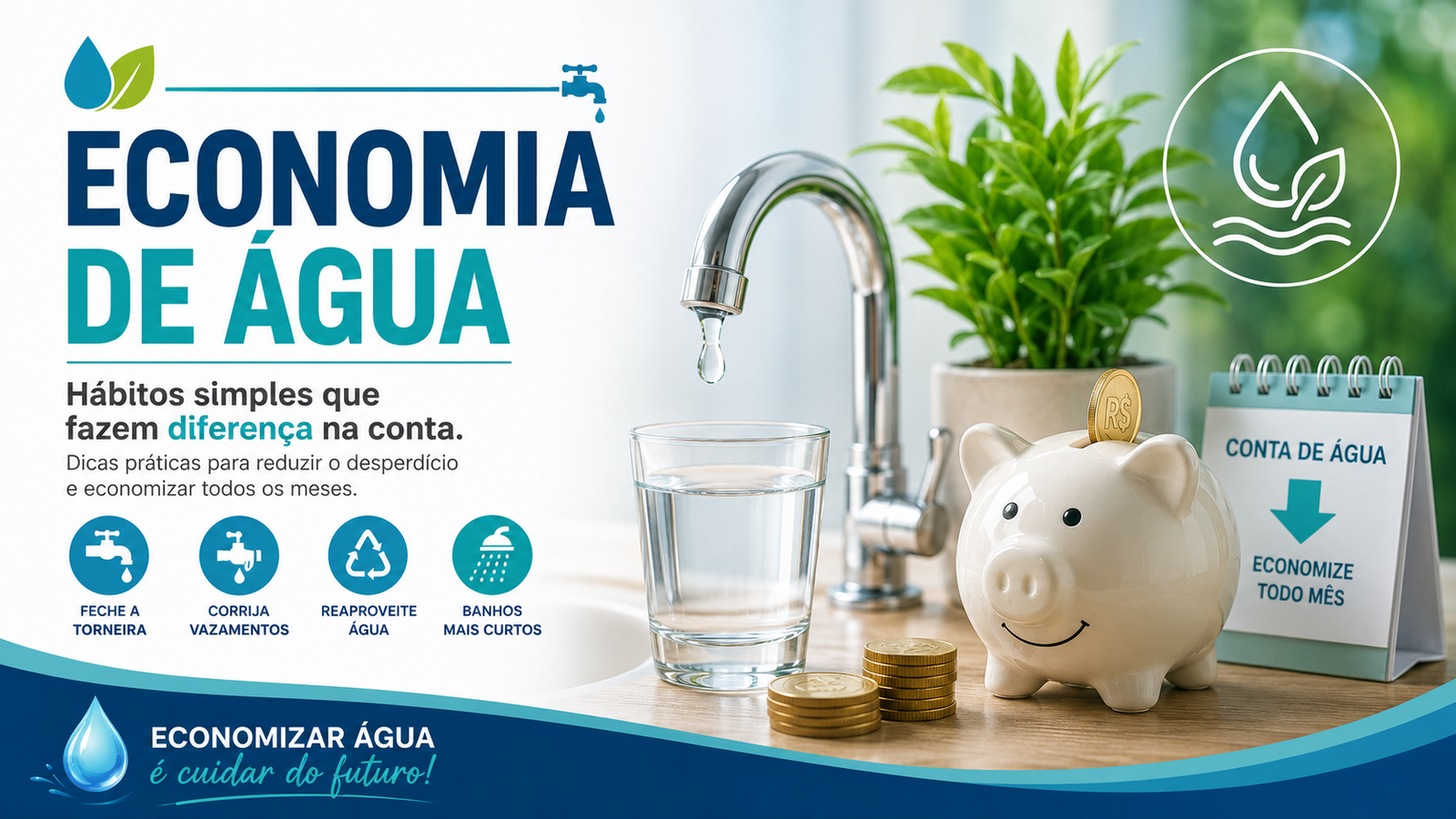 Como economizar água em casa: hábitos simples que fazem diferença na conta