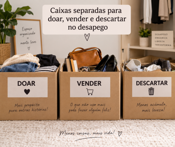 imagem de organização de desapego