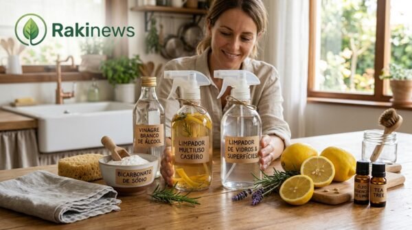 Ingredientes para produtos de limpeza caseiro
