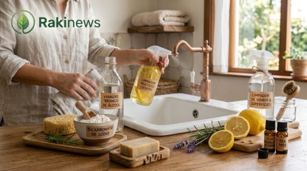 Produtos caseiros de limpeza