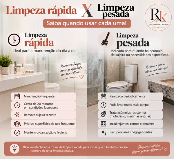 limpezas separadas