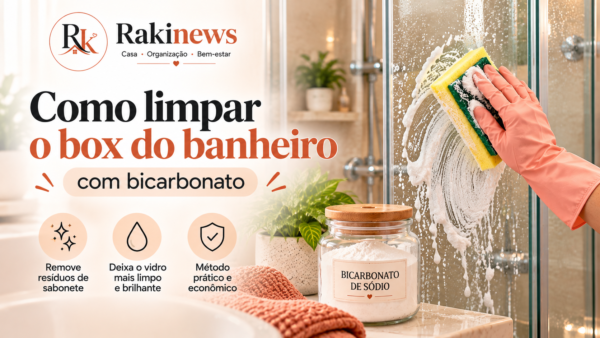 limpando o box com mistura de bicarbonato