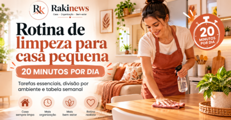Rotina de limpeza para casa pequena: plano de 20 minutos por dia
